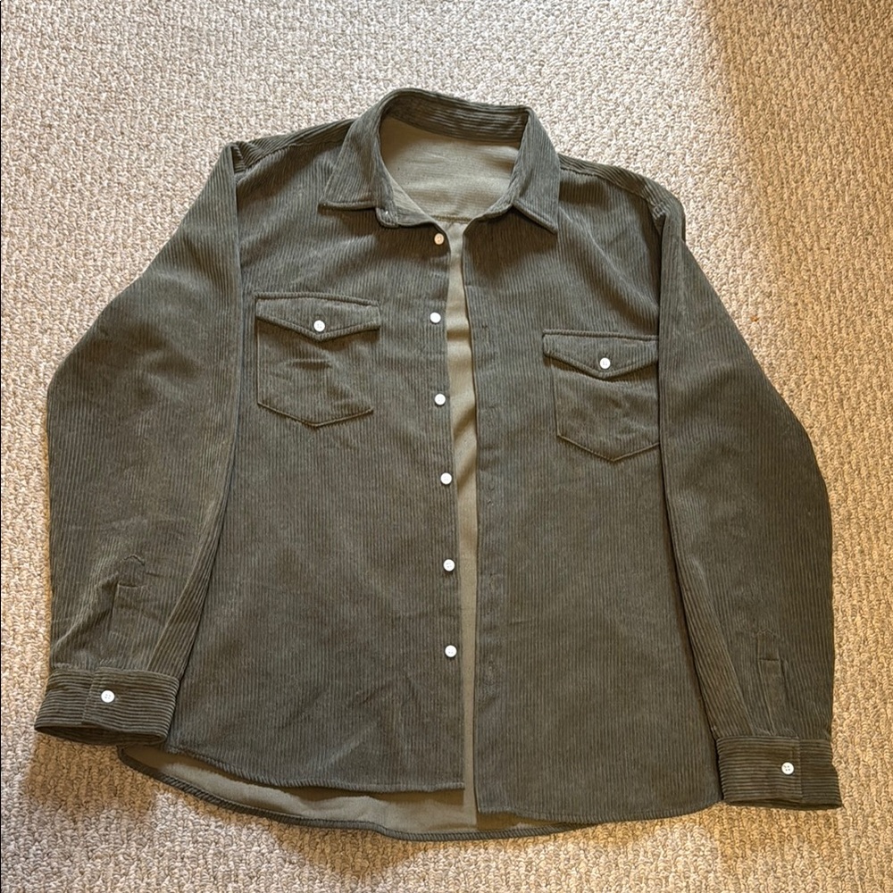 Men's Olive Corduroy Jacket